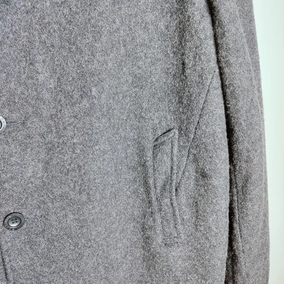 Kenneth Cole Reaction Men's Reversible 20 oz Wool Top Overcoat Car Coat, Sz L